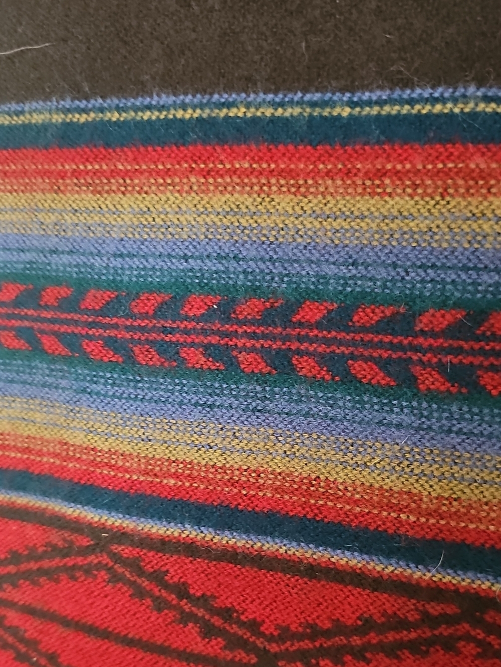 Colorful Soft Wool Striped Scarf - Picture 2 of 5